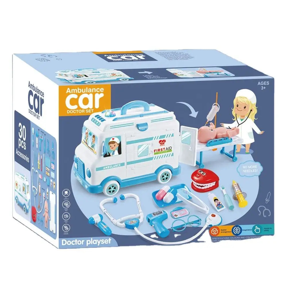 KTX-868243 Doctor Toy Set with Ambulance Car and Medical Kit for Role Play and Imaginative Play
