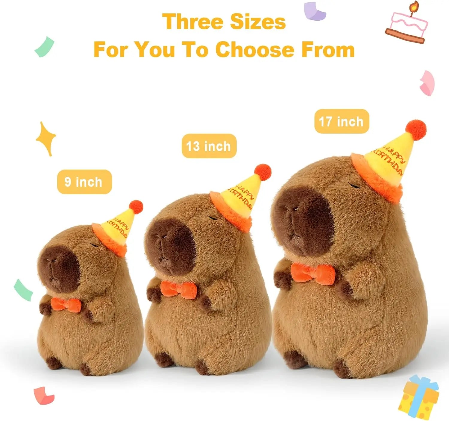 KTX-687379 Cute 13 Inch Capybara Plush Stuffed Animal Toy for Babies and Kids