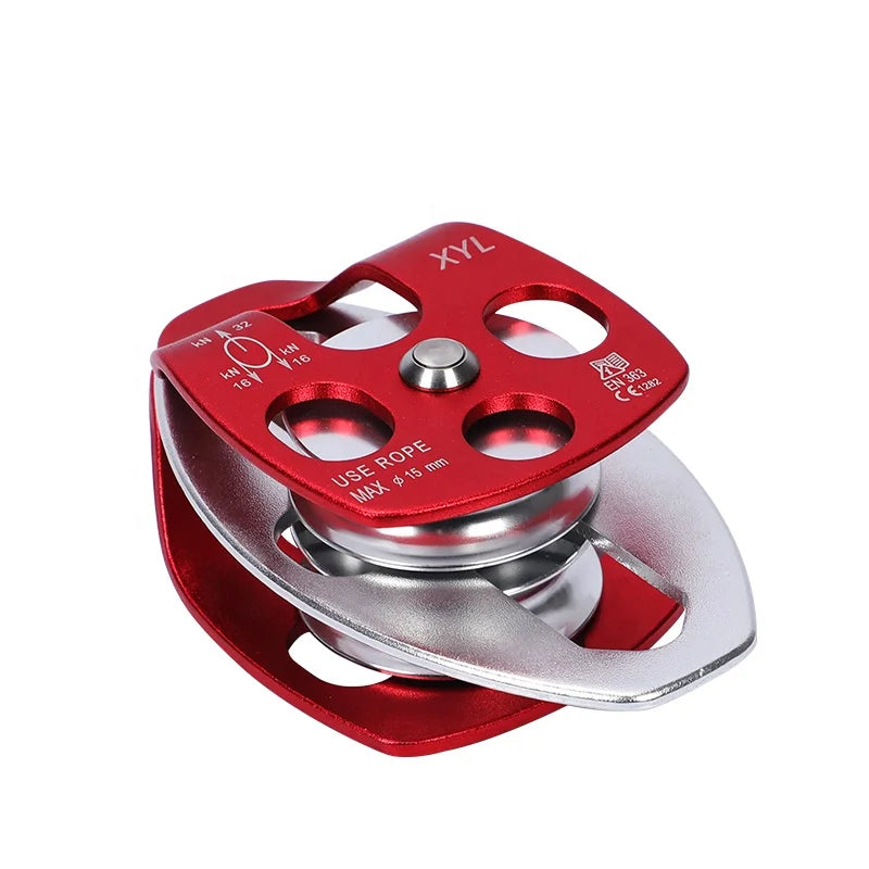 KTX-912723 Aluminium Double Pulley for Climbing and Lifting in Outdoor Activities