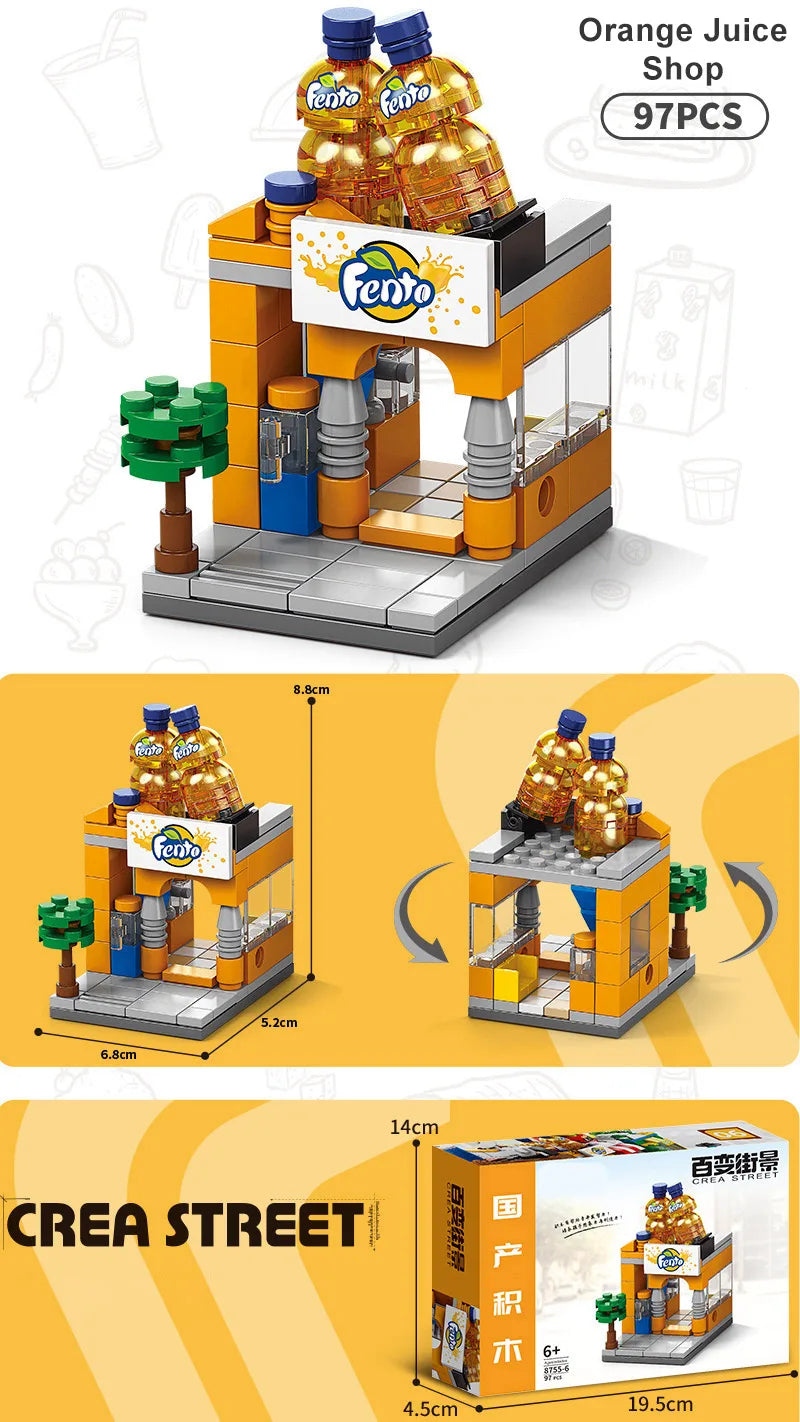 KTX-209043 8 in 1 3D Mini City Building Block Set for Kids
