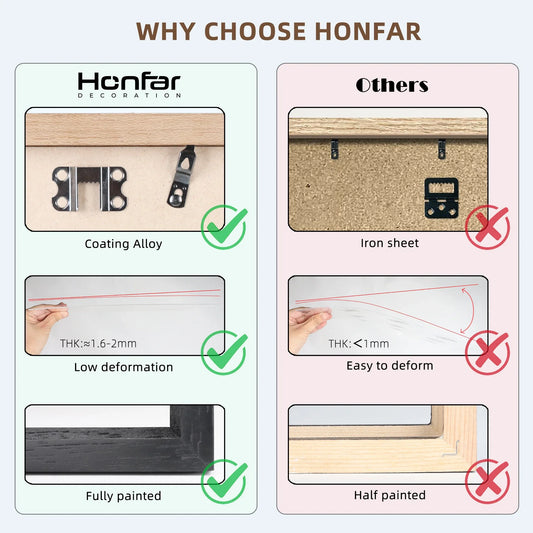 KTX-882259 Large Wooden Photo Frames in A2, A3, A4, A5 Sizes for Home Decoration