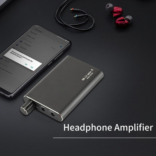 KTX-186707 Dual-Output Portable 3.5mm Stereo Audio Headphone Amplifier with Switch Power