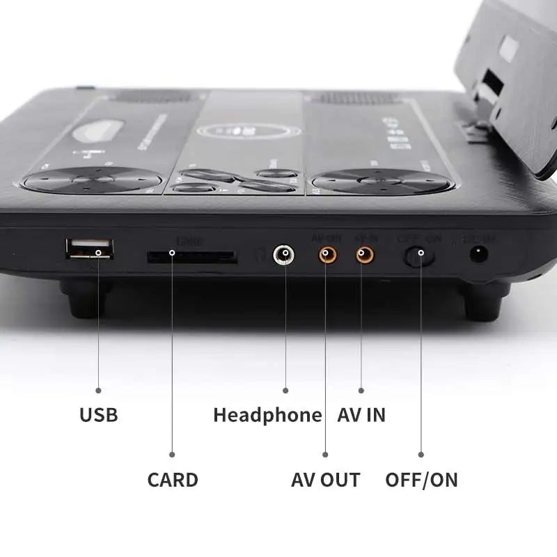 KTX-485075 9.5-Inch Portable Battery-Powered Car DVD Player with High-Quality Screen