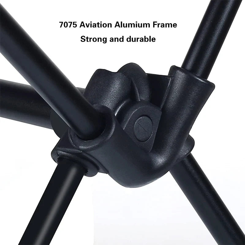 KTX-585043 Portable 7075 Aluminum Folding Moon Chair for Outdoor Activities, Includes Carry Bag