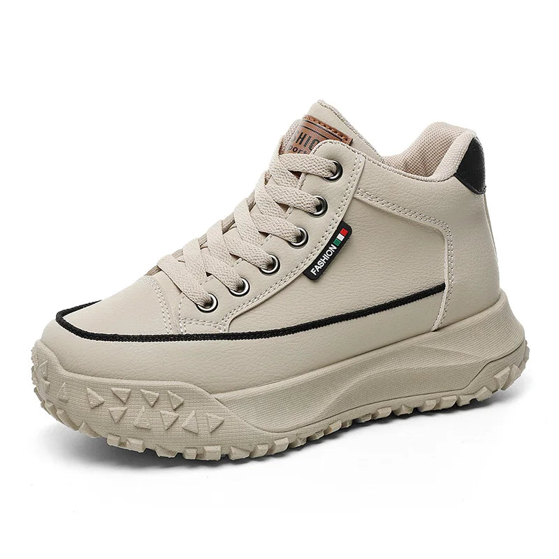 KTX-835347 Y5B08 New Simple Autumn Mid Top Fashion Versatile Elevated Thick Sole Sports Casual Anti slip Breathable Board Shoes