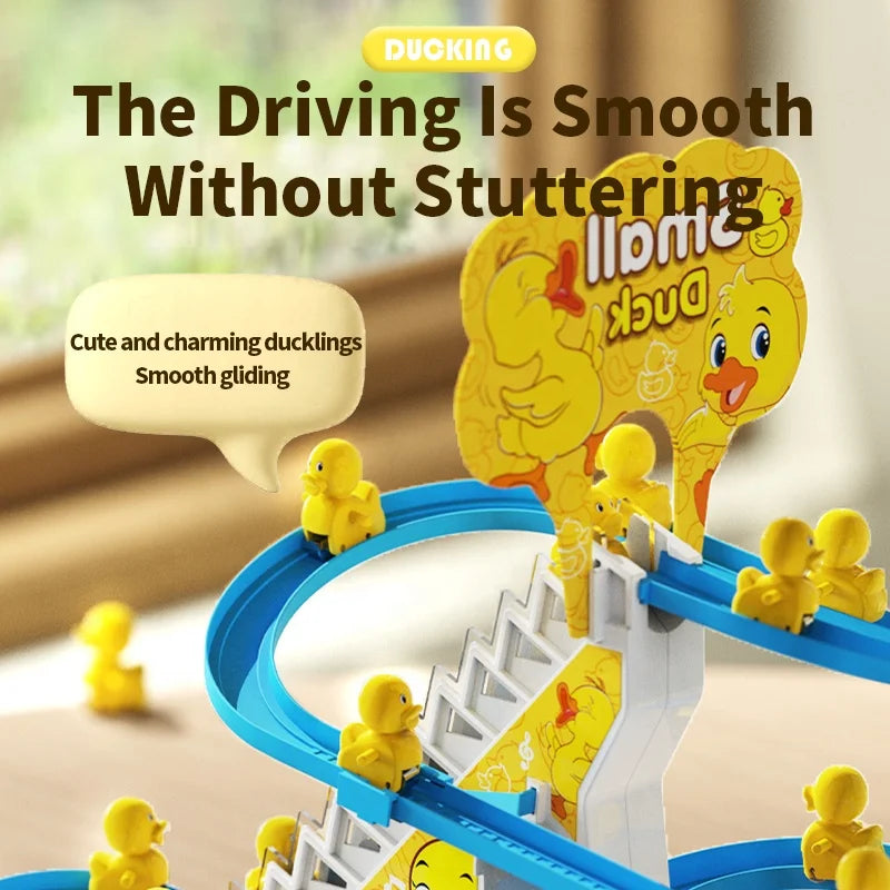 KTX-156179 Interactive Electric Duck Track with Lights and Music for Children - Sliding and Climbing Fun