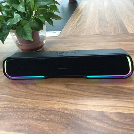 KTX-500371 Portable RGB Mini Sound Bar with Subwoofer for Desktop Audio