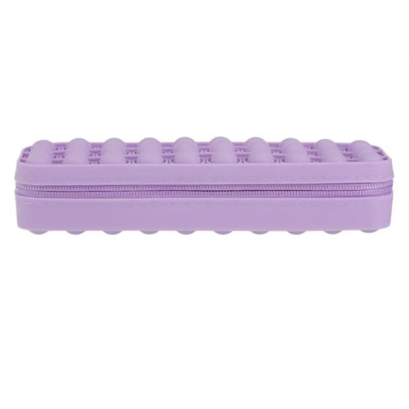 KTX-613459 Silicone Heart Pop Fidget Pencil Case - Vibrant and Durable Pencil Pouch