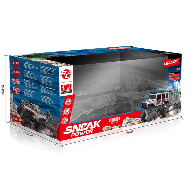 KTX-081811 6x6 Remote Control Monster Truck Stunt Car - 1/16 Scale Electric Vehicle for Ages 5+