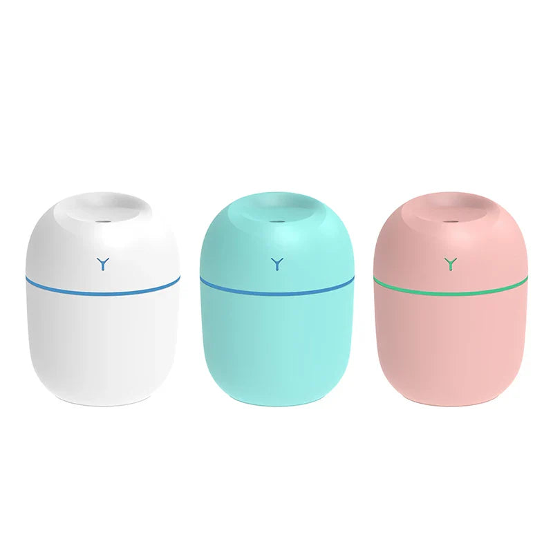 KTX-586515 220ml Ultrasonic Mini Humidifier and Aroma Oil Diffuser with USB and Colourful Night Light for Home and Car
