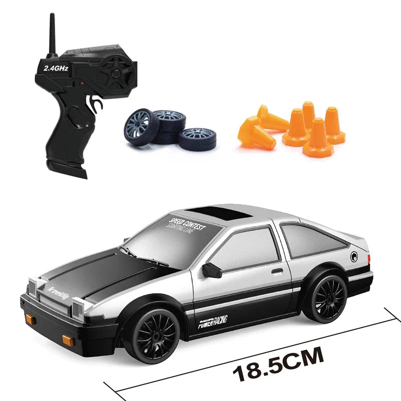 KTX-730195 1/24 Scale RC Electric Drift Racing Car, 4WD Remote Control Simulation Toy for Kids and Adults