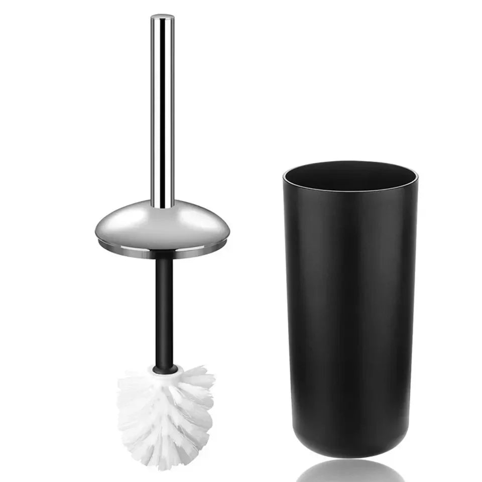 KTX-792403 6-Piece Black and White Plastic Bathroom Accessory Set for Modern Home Décor
