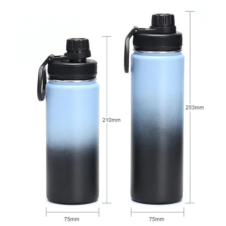 KTX-240403 Large Capacity Outdoor Sports Kettle with Straw - Multi-color 304 Stainless Steel, BPA Free