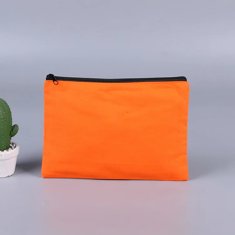 KTX-893715 Large Capacity Canvas Pencil Case for School and Office Storage - Cute Kawaii Design