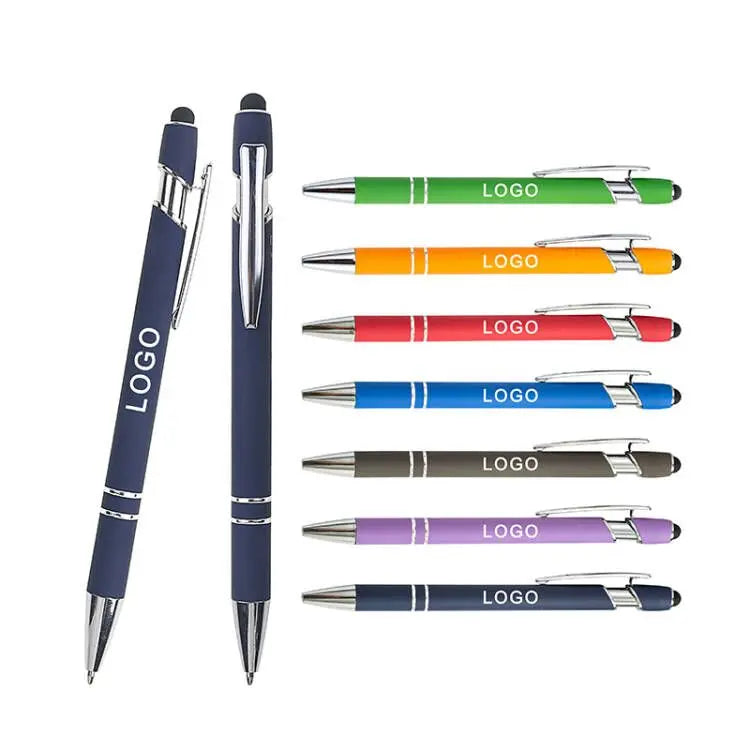 KTX-029395 Custom Multi-Coloured Metal Ballpoint Pen with Stylus for Office and School Use