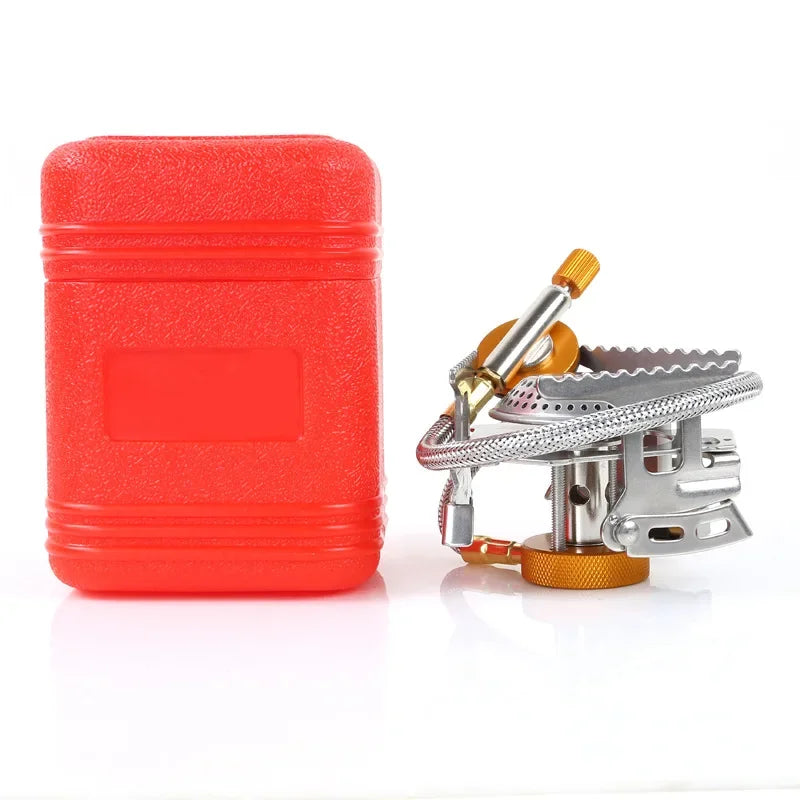 KTX-352851 Portable Mini Camping Gas Stove - 3800W Outdoor Folding Burner for Picnics and Travel