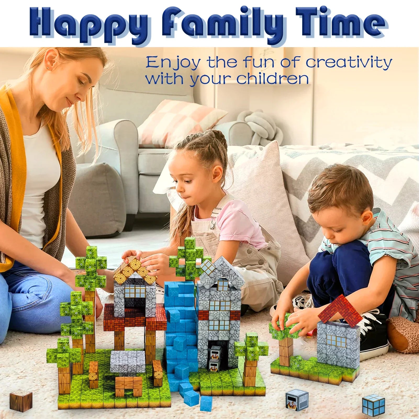 KTX-094931 106-Piece Magnetic Building Blocks Construction Set for Creative Learning