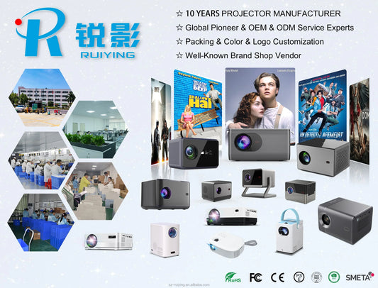 KTX-089555 1080P Portable Wi-Fi Projector for Home Theatre and Outdoor Movie Experience