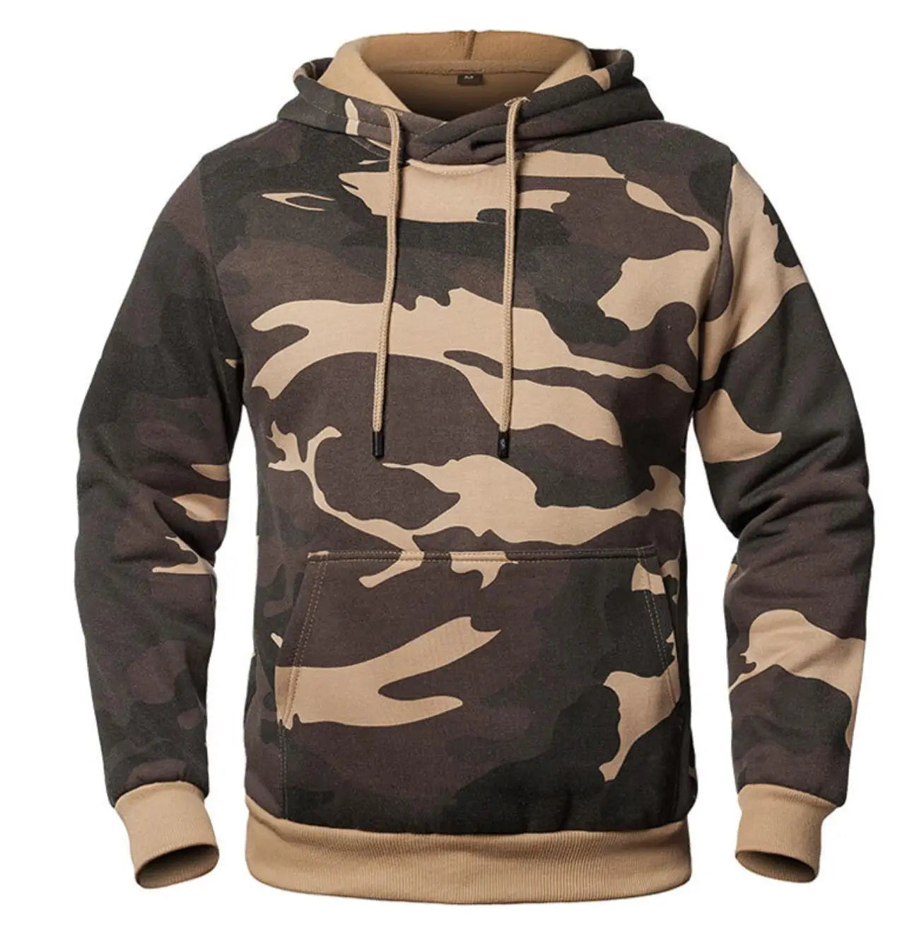 KTX-522323 European American Fashion Brand Men's Long Sleeve Hooded Jacket Autumn Winter Camouflage Sweater Heat Transfer Fleece Hoodie