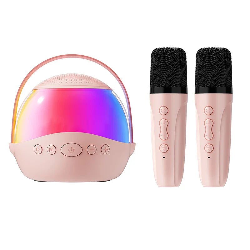 KTX-136467 Portable Mini Speaker with Wireless Dual Microphone for Karaoke and Audio Playback