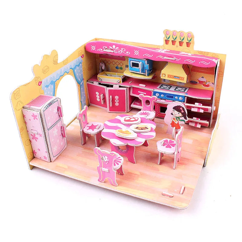 KTX-236371 Children's Creative DIY 3D Foam Paper Puzzle Model Building Toy