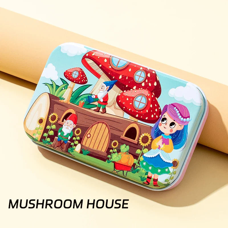 KTX-349331 60-Piece Educational Dinosaur Jigsaw Puzzle for Kids - Iron Box Wooden Puzzle Toys