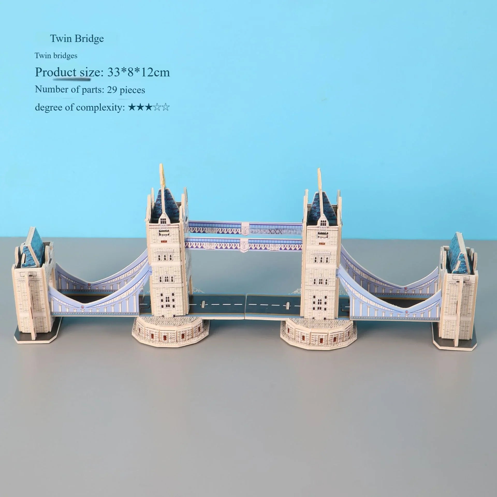KTX-464595 Handmade 3D Paper Puzzle of World Famous Architecture for Kids - Educational Gift Toy