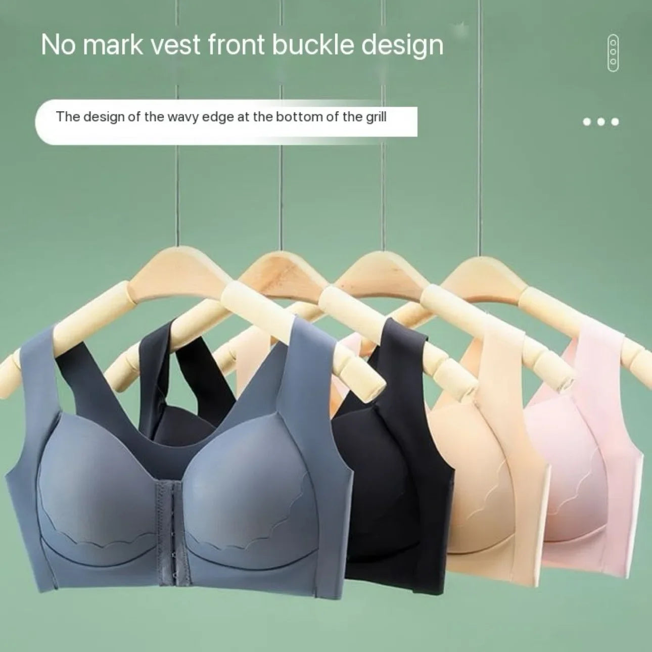 KTX-378899 High Quality Plus Size Seamless Bra Front Buckle No Underwire Bra Push up Wire Free Bra for Women