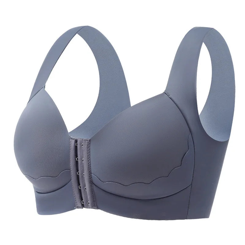 KTX-378899 High Quality Plus Size Seamless Bra Front Buckle No Underwire Bra Push up Wire Free Bra for Women