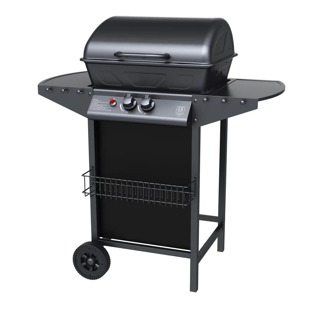 KTX-236435 Stainless Steel Outdoor Gas BBQ Grill with Chromed Cooking Grid, Windproof Design