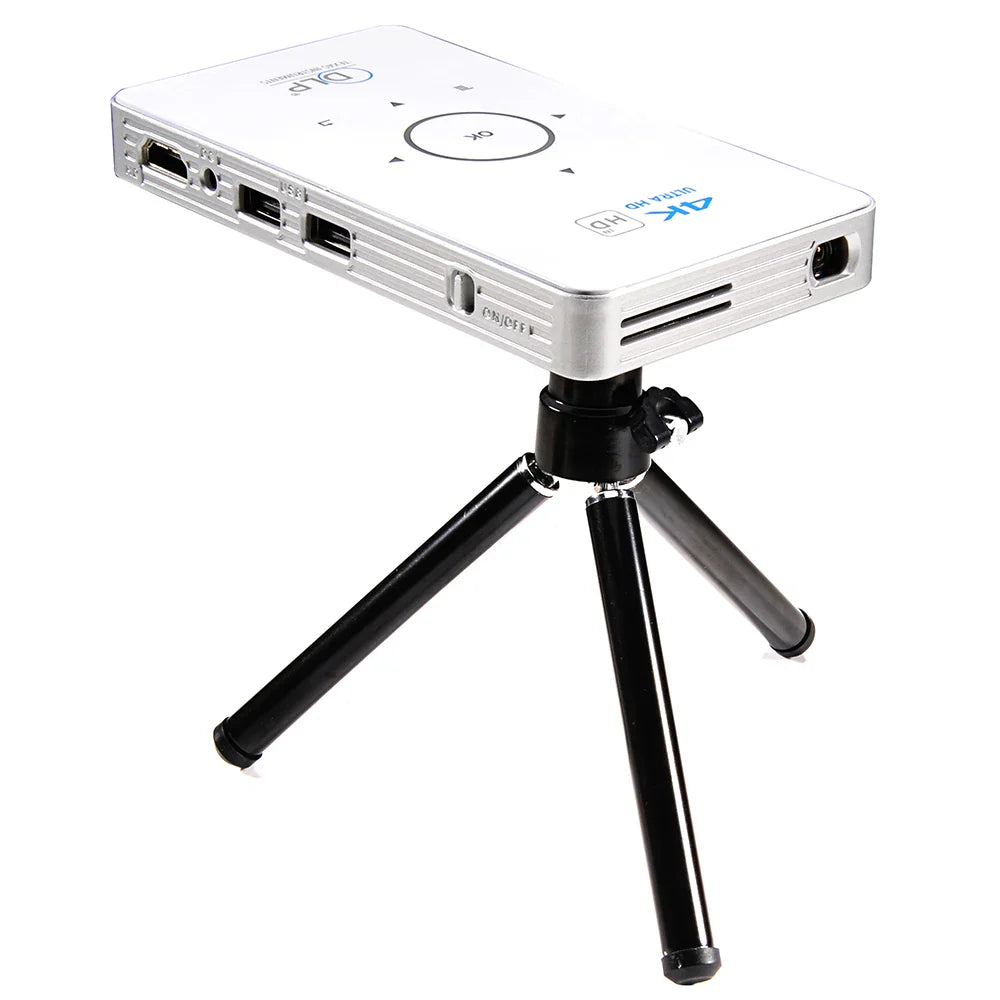 KTX-105363 Compact LED Mini Projector C6 with Full HD 4K Support for Home Cinema Experience