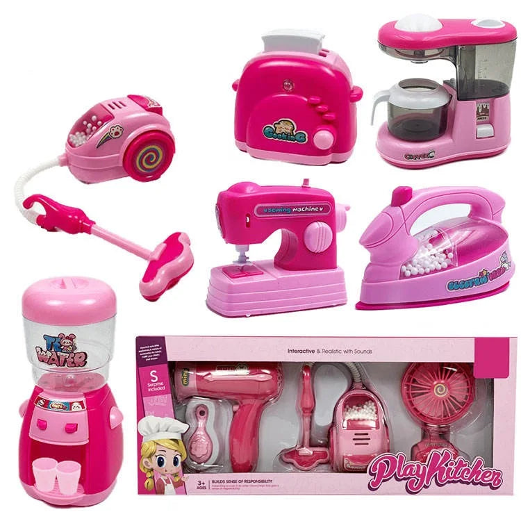 KTX-049043 Colorful Plastic Kitchen Play Set for Kids - Fun Household Appliances Toys