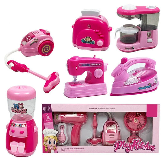 KTX-049043 Colorful Plastic Kitchen Play Set for Kids - Fun Household Appliances Toys