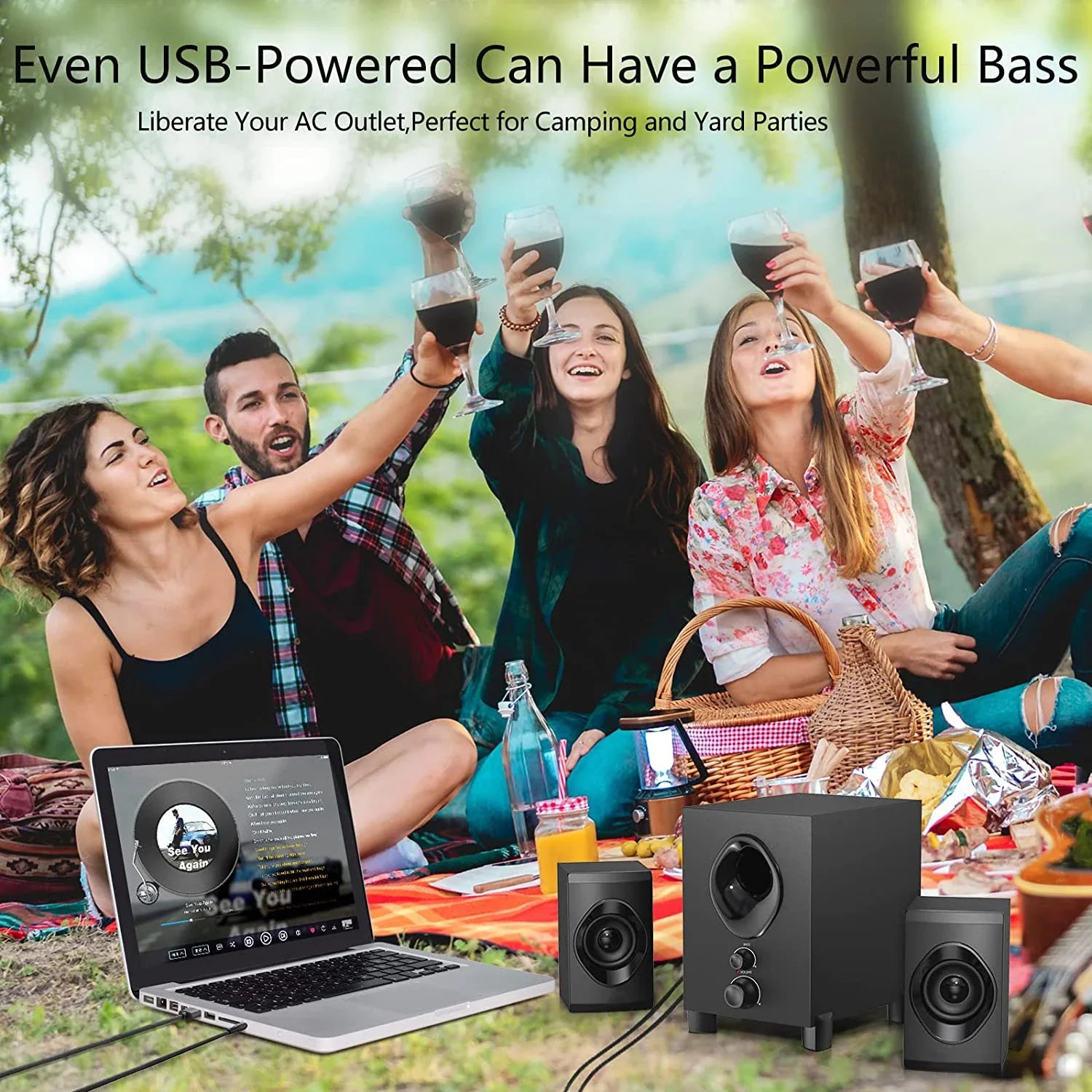 KTX-859667 Multimedia Home Theatre System with Bluetooth Subwoofer for Enhanced Computer Audio