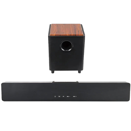 KTX-959123 2.1Ch 120W Mini Wooden Sound Bar Speaker with Compact Design