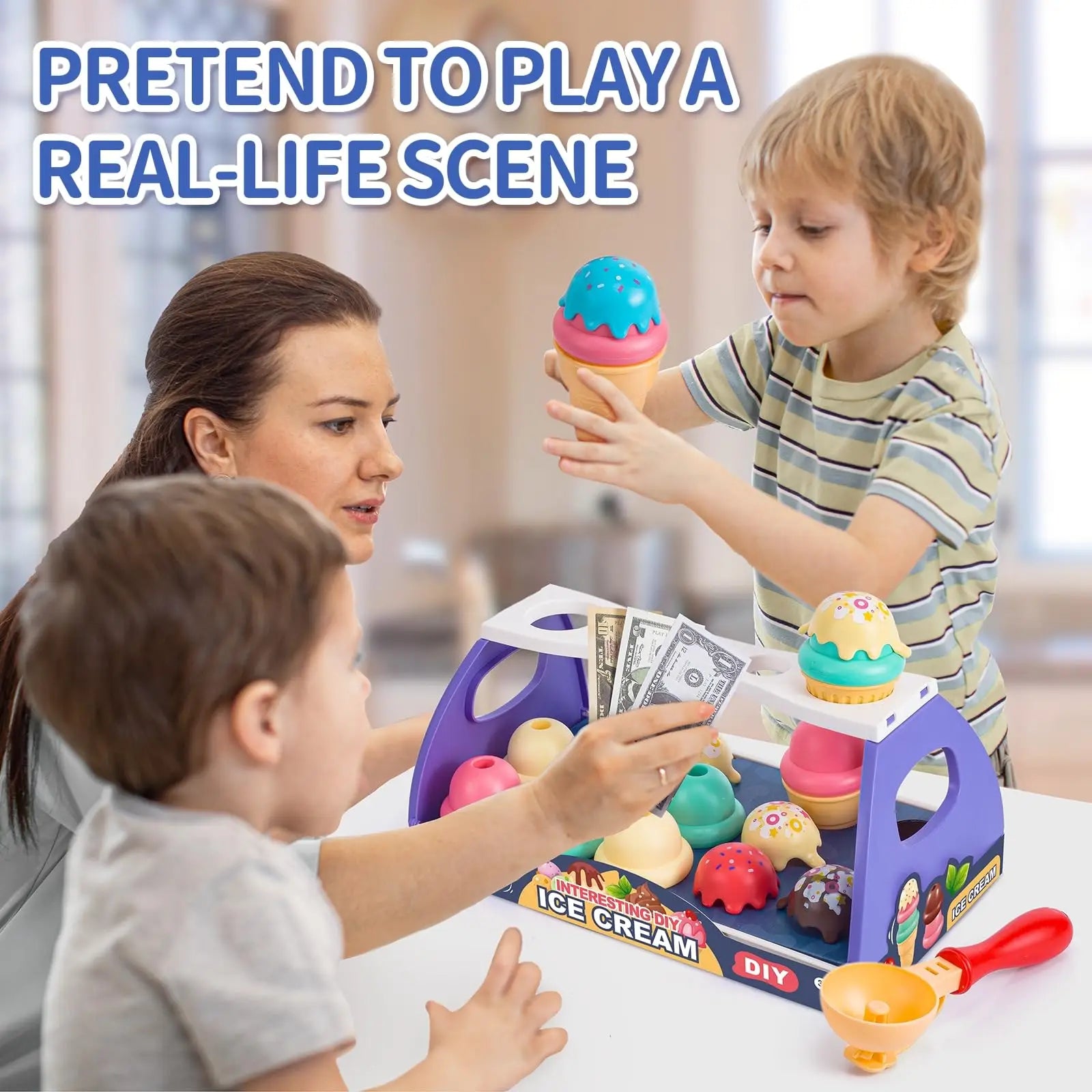 KTX-981203 Ice Cream Play Set for Kids - Fun and Engaging Dessert Kitchen Toy