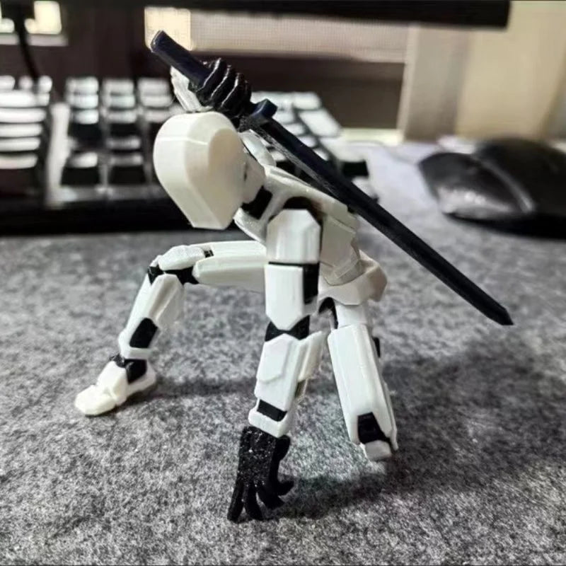 KTX-551379 Movable 3D Dummy Robot Anime Action Figure - PVC Multifunctional Fidget Toy for Kids with Autism