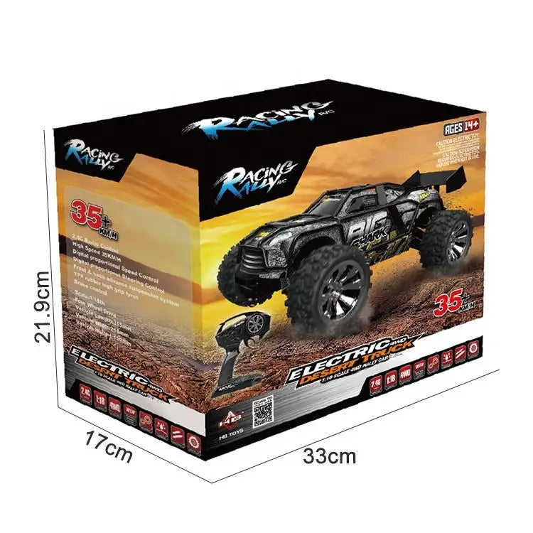 KTX-280723 1:18 Scale 2.4G Remote Control 4WD High-Speed On-Road Car, 35 km/h, 50m Range, TPR Wheels