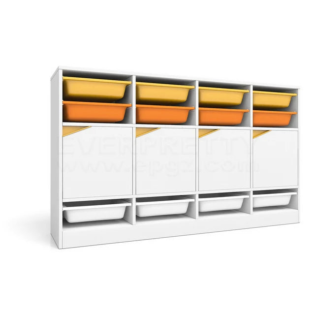 KTX-678995 Colourful Wooden Toy Storage Cabinet for Kids - Kindergarten Nursery Furniture