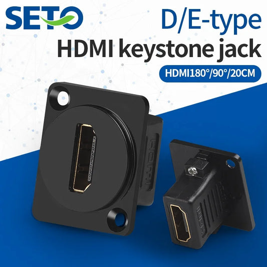 KTX-222931 Seto D Type HDMI Panel Mount Connector for Metal Plates