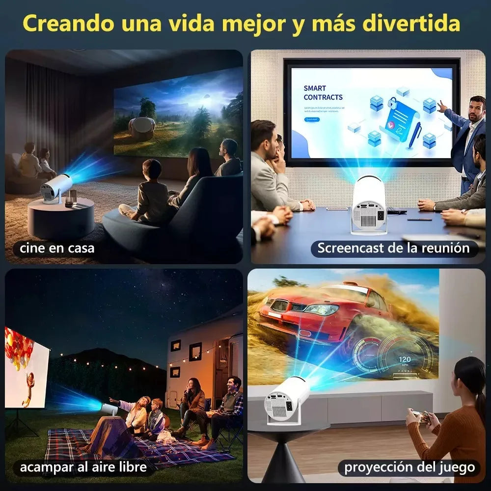 KTX-878291 Portable Mini 1080p and 4K Android Projector - Hy300 Pro Model