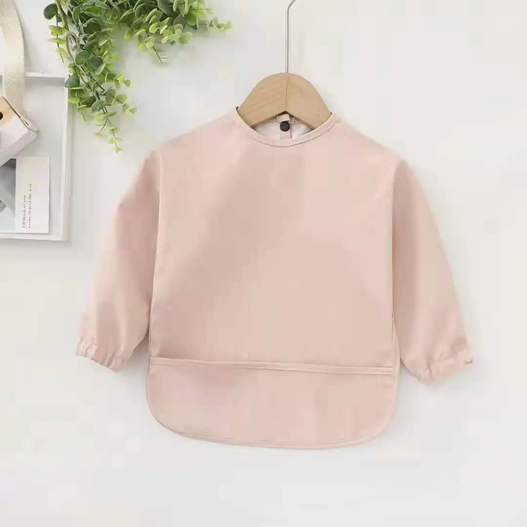 KTX-261331 Long Sleeve Waterproof Baby Eating Bib OEKO Tex 100 Standard
