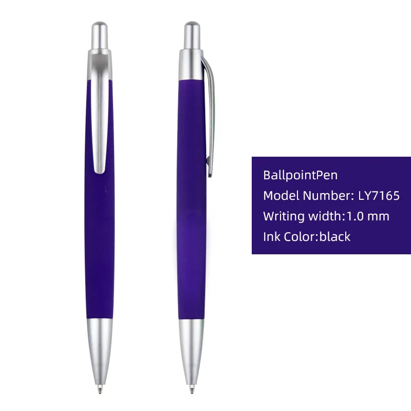 KTX-355923 Custom Plastic Ballpoint Pen with Logo Print - 1.0mm Black Ink, Lightweight Design