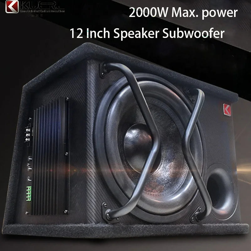 KTX-204307 12-Inch Active Subwoofer for Car Audio Systems - 12V Automotive Speaker