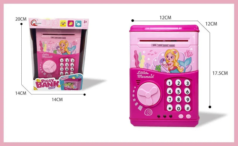 KTX-442259 Digital Password Electronic ATM Piggy Bank for Kids - Safe Plastic Money Saving Box