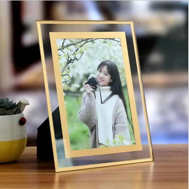 KTX-866451 Picture Photo Frame - Glass Tabletop Display & Wall Hanging, Sizes: 3.5x5, 4x6, 5x7, 6x8, 8x10, A4, A5