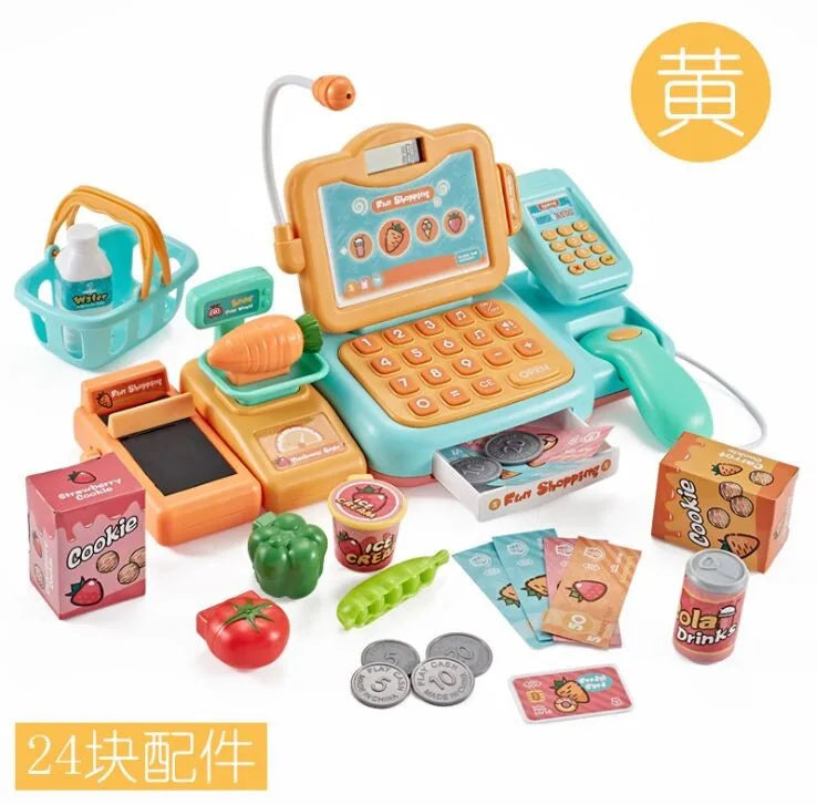 KTX-541715 Kids Cash Register Play Set with Scanner – Fun Supermarket Simulation Toy for Ages 2 to 13