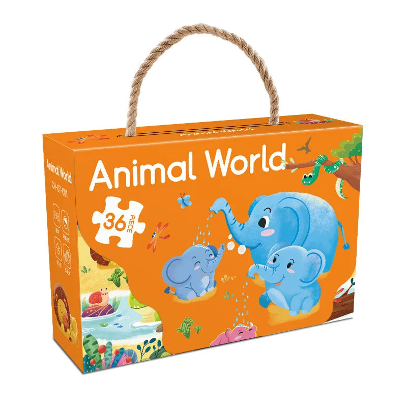 KTX-857811 Custom Round Cardboard Jigsaw Puzzles for Kids - Available in 48, 50, or 100 Pieces