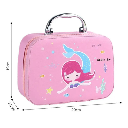 KTX-637715 Children's Real Cosmetics Makeup Set with Nail Polish and Custom Brushes for Ages 2-14