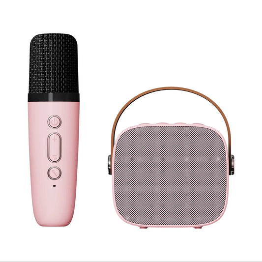 KTX-874323 Portable Mini Music Player Speaker with Wireless Microphone and TF Card Support for Outdoor Karaoke